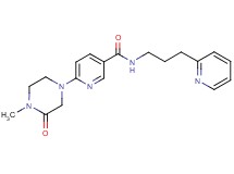 6-(4-methyl-3-oxo-1-piperazinyl)-N-[3-(2-pyridinyl)propyl]nicotinamide