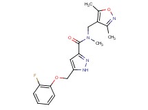 N-[(3,5-dimethylisoxazol-4-yl)methyl]-5-[(2-fluorophenoxy)methyl]-N-methyl-1H-pyrazole-3-carboxamide