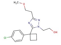 2-[5-[1-(4-chlorophenyl)cyclobutyl]-3-(2-methoxyethyl)-1H-1,2,4-triazol-1-yl]ethanol