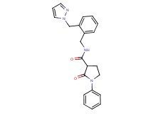 2-oxo-1-phenyl-N-[2-(1H-pyrazol-1-ylmethyl)benzyl]-3-pyrrolidinecarboxamide