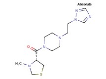 1-{[(4R)-3-methyl-1,3-thiazolidin-4-yl]carbonyl}-4-[2-(1H-1,2,4-triazol-1-yl)ethyl]piperazine