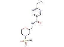 2-ethyl-N-{[4-(methylsulfonyl)-2-morpholinyl]methyl}-5-pyrimidinecarboxamide