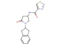 N-[1-(2,3-dihydro-1H-inden-2-yl)-5-oxo-3-pyrrolidinyl]-1,2,3-thiadiazole-4-carboxamide