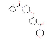 4-(3-{[1-(1-cyclopenten-1-ylcarbonyl)-4-piperidinyl]oxy}benzoyl)morpholine
