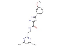 N-[2-(4,6-dimethyl-2-pyrimidinyl)ethyl]-3-(3-methoxyphenyl)-1H-pyrazole-5-carboxamide