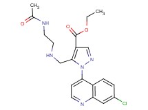 ethyl 5-({[2-(acetylamino)ethyl]amino}methyl)-1-(7-chloro-4-quinolinyl)-1H-pyrazole-4-carboxylate