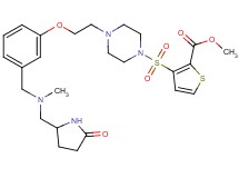 methyl 3-[(4-{2-[3-({methyl[(5-oxo-2-pyrrolidinyl)methyl]amino}methyl)phenoxy]ethyl}-1-piperazinyl)sulfonyl]-2-thiophenecarboxylate