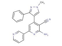 6-amino-4-(1-methyl-3-phenyl-1H-pyrazol-4-yl)-2,3'-bipyridine-5-carbonitrile