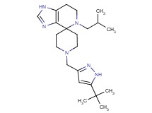 1'-[(5-tert-butyl-1H-pyrazol-3-yl)methyl]-5-isobutyl-1,5,6,7-tetrahydrospiro[imidazo[4,5-c]pyridine-4,4'-piperidine]