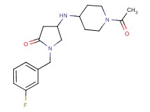 4-[(1-acetyl-4-piperidinyl)amino]-1-(3-fluorobenzyl)-2-pyrrolidinone