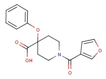 1-(3-furoyl)-4-phenoxypiperidine-4-carboxylic acid