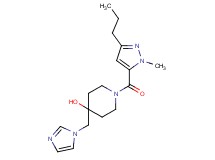 4-(1H-imidazol-1-ylmethyl)-1-[(1-methyl-3-propyl-1H-pyrazol-5-yl)carbonyl]-4-piperidinol