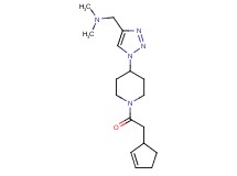 ({1-[1-(2-cyclopenten-1-ylacetyl)-4-piperidinyl]-1H-1,2,3-triazol-4-yl}methyl)dimethylamine