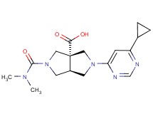 (3aS*,6aS*)-2-(6-cyclopropyl-4-pyrimidinyl)-5-[(dimethylamino)carbonyl]hexahydropyrrolo[3,4-c]pyrrole-3a(1H)-carboxylic acid