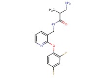 3-amino-N-{[2-(2,4-difluorophenoxy)pyridin-3-yl]methyl}-2-methylpropanamide