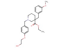 ethyl 1-[4-(2-hydroxyethoxy)benzyl]-3-(3-methoxybenzyl)-3-piperidinecarboxylate