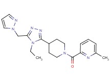 2-({4-[4-ethyl-5-(1H-pyrazol-1-ylmethyl)-4H-1,2,4-triazol-3-yl]piperidin-1-yl}carbonyl)-6-methylpyridine