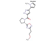 3-(2-methoxyethyl)-5-((2S)-1-{[3-(1-methyl-1H-pyrrol-2-yl)-1H-pyrazol-5-yl]carbonyl}-2-pyrrolidinyl)-1,2,4-oxadiazole