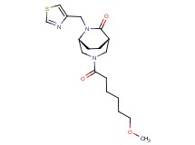 (1S*,5R*)-3-(6-methoxyhexanoyl)-6-(1,3-thiazol-4-ylmethyl)-3,6-diazabicyclo[3.2.2]nonan-7-one