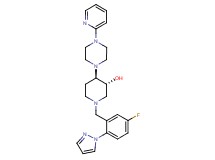 (3R*,4R*)-1-[5-fluoro-2-(1H-pyrazol-1-yl)benzyl]-4-[4-(2-pyridinyl)-1-piperazinyl]-3-piperidinol