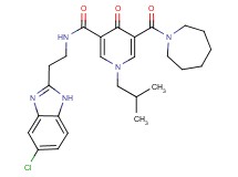 5-(1-azepanylcarbonyl)-N-[2-(5-chloro-1H-benzimidazol-2-yl)ethyl]-1-isobutyl-4-oxo-1,4-dihydro-3-pyridinecarboxamide