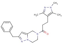 2-benzyl-5-[3-(1,3,5-trimethyl-1H-pyrazol-4-yl)propanoyl]-4,5,6,7-tetrahydropyrazolo[1,5-a]pyrazine