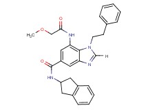 N-(2,3-dihydro-1H-inden-2-yl)-7-[(methoxyacetyl)amino]-1-(2-phenylethyl)-1H-benzimidazole-5-carboxamide