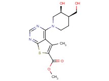 methyl 4-[(3S*,4R*)-3-hydroxy-4-(hydroxymethyl)-1-piperidinyl]-5-methylthieno[2,3-d]pyrimidine-6-carboxylate
