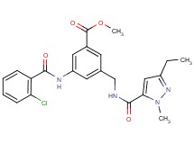 methyl 3-[(2-chlorobenzoyl)amino]-5-({[(3-ethyl-1-methyl-1H-pyrazol-5-yl)carbonyl]amino}methyl)benzoate