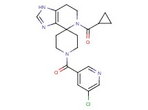 1'-[(5-chloropyridin-3-yl)carbonyl]-5-(cyclopropylcarbonyl)-1,5,6,7-tetrahydrospiro[imidazo[4,5-c]pyridine-4,4'-piperidine]