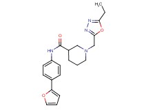1-[(5-ethyl-1,3,4-oxadiazol-2-yl)methyl]-N-[4-(2-furyl)phenyl]piperidine-3-carboxamide