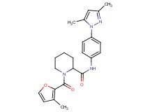 N-[4-(3,5-dimethyl-1H-pyrazol-1-yl)phenyl]-1-(3-methyl-2-furoyl)-2-piperidinecarboxamide