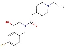 2-(1-ethyl-4-piperidinyl)-N-(4-fluorobenzyl)-N-(2-hydroxyethyl)acetamide