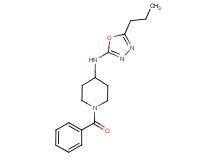 1-benzoyl-N-(5-propyl-1,3,4-oxadiazol-2-yl)piperidin-4-amine
