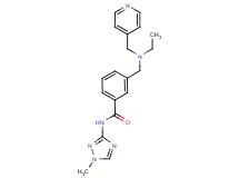 3-{[ethyl(pyridin-4-ylmethyl)amino]methyl}-N-(1-methyl-1H-1,2,4-triazol-3-yl)benzamide
