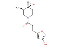 (3R*,4S*)-1-[3-(3-hydroxy-5-isoxazolyl)propanoyl]-3,4-dimethyl-4-piperidinol