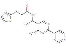 N-{1-[4-methyl-2-(4-pyridinyl)-5-pyrimidinyl]ethyl}-3-(2-thienyl)propanamide
