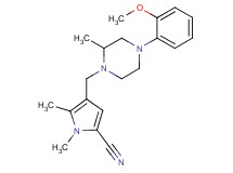 4-{[4-(2-methoxyphenyl)-2-methyl-1-piperazinyl]methyl}-1,5-dimethyl-1H-pyrrole-2-carbonitrile