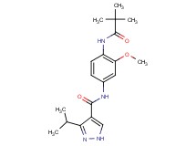 N-{4-[(2,2-dimethylpropanoyl)amino]-3-methoxyphenyl}-3-isopropyl-1H-pyrazole-4-carboxamide