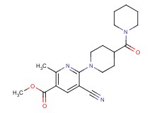 methyl 5-cyano-2-methyl-6-[4-(1-piperidinylcarbonyl)-1-piperidinyl]nicotinate