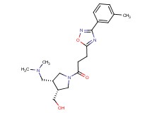 ((3R*,4R*)-4-[(dimethylamino)methyl]-1-{3-[3-(3-methylphenyl)-1,2,4-oxadiazol-5-yl]propanoyl}pyrrolidin-3-yl)methanol