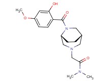 2-[(1S*,5R*)-6-(2-hydroxy-4-methoxybenzoyl)-3,6-diazabicyclo[3.2.2]non-3-yl]-N,N-dimethylacetamide