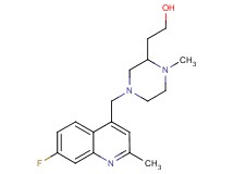 2-{4-[(7-fluoro-2-methyl-4-quinolinyl)methyl]-1-methyl-2-piperazinyl}ethanol bis(trifluoroacetate) (salt)