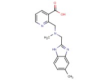 2-({methyl[(5-methyl-1H-benzimidazol-2-yl)methyl]amino}methyl)nicotinic acid