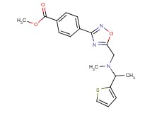 methyl 4-[5-({methyl[1-(2-thienyl)ethyl]amino}methyl)-1,2,4-oxadiazol-3-yl]benzoate