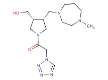 [(3R*,4R*)-4-[(4-methyl-1,4-diazepan-1-yl)methyl]-1-(1H-tetrazol-1-ylacetyl)-3-pyrrolidinyl]methanol