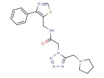 N-[(4-phenyl-1,3-thiazol-5-yl)methyl]-2-[5-(1-pyrrolidinylmethyl)-1H-tetrazol-1-yl]acetamide