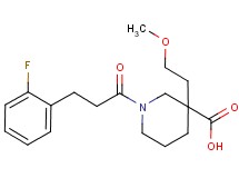 1-[3-(2-fluorophenyl)propanoyl]-3-(2-methoxyethyl)-3-piperidinecarboxylic acid