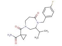 1-{[4-(4-fluorobenzyl)-3-isopropyl-5-oxo-1,4-diazepan-1-yl]carbonyl}cyclopropanecarboxamide