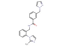 N-[2-(2-methyl-1H-imidazol-1-yl)benzyl]-3-(1H-pyrazol-1-ylmethyl)benzamide